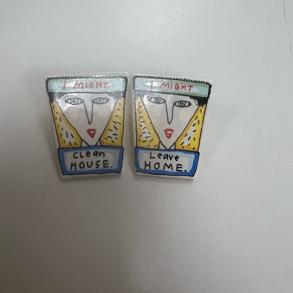 Vintage 80’s Rare Fred Babb earrings - Picture 4 of 5